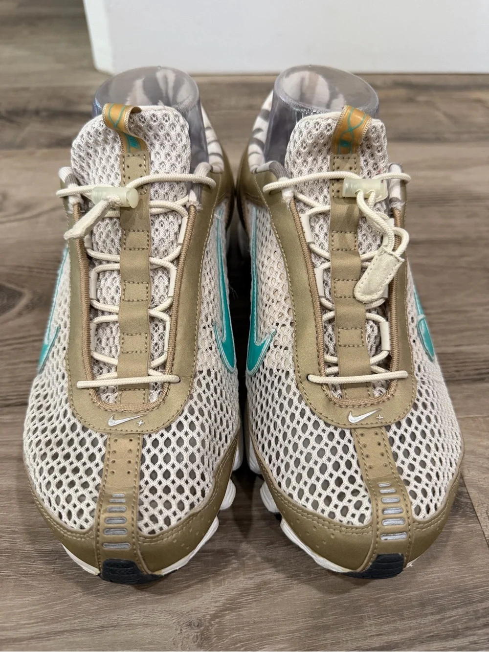 Nike Zoom Air Dynamic Heel Fit Mesh Running Shoes Women’s 8.5 Tan Teal Y2K